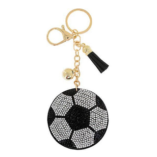 Crystal Rhinestone Sports Ball Fringe Keychain