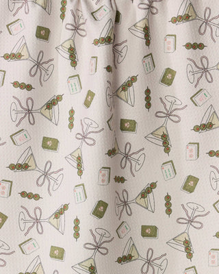 Geometry Martini Tiles Tea Towel — Mahjong