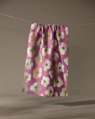 Geometry Brushed Bouquet Tea Towel