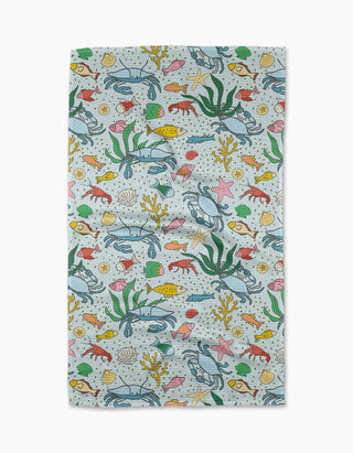 Geometry Beneath the Waves Tea Towel