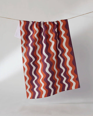 Geometry Harvest Groove Tea Towel