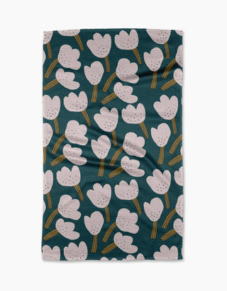 Geometry Tulips Tea Towel