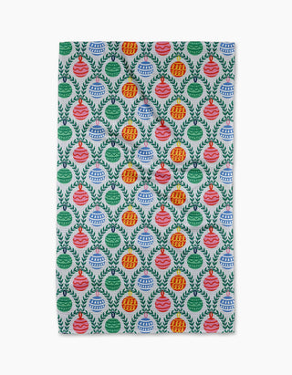 Geometry Christmas Ornaments Tea Towel