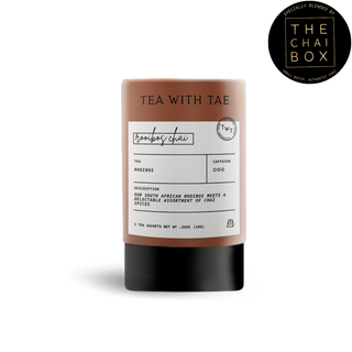 Tea With Tae Rooibos Chai Herbal Decaf Mini Tube Gift (5 tea bags)