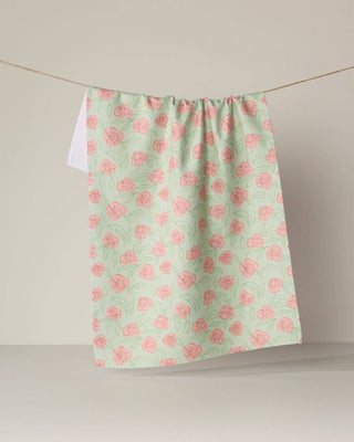 Geometry Lucky Bloom Tea Towel - Mahjong