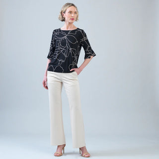 Clara Sunwoo Tulip Cuff Top in Floral Starlight