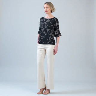 Clara Sunwoo Tulip Cuff Top in Floral Starlight