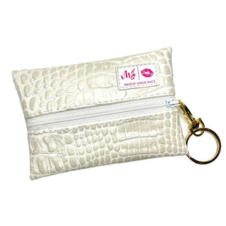 Makeup Junkie Shade of Pearl Faux Patent Leather Bag