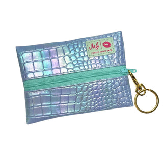 Makeup Junkie Iridescent Gator Faux Patent Leather Bag