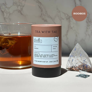 Tea With Tae Honella Honeybush Herbal Mini Tea Tube Gift (5 tea bags)