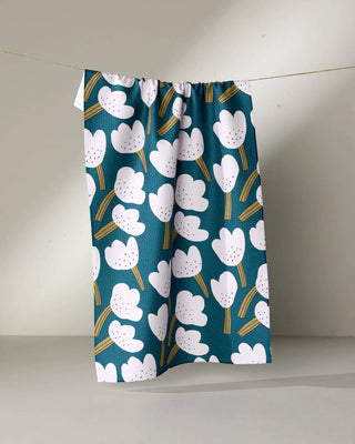 Geometry Tulips Tea Towel