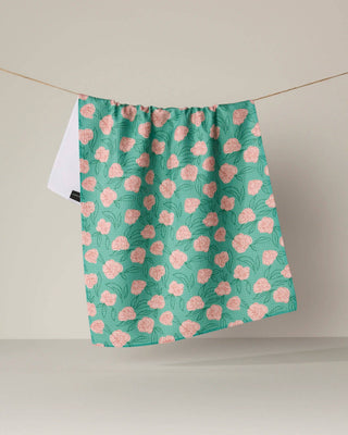 Geometry Lucky Bloom Tea Towel - Mahjong