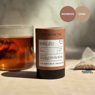 Tea With Tae Rooibos Chai Herbal Decaf Mini Tube Gift (5 tea bags)