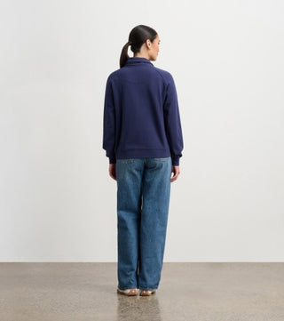 mock neck pullover - patriot blue