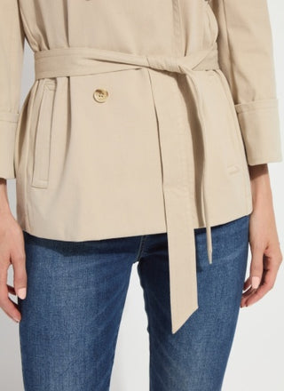 Lyssé Dakota Cotton Cropped Trench Jacket