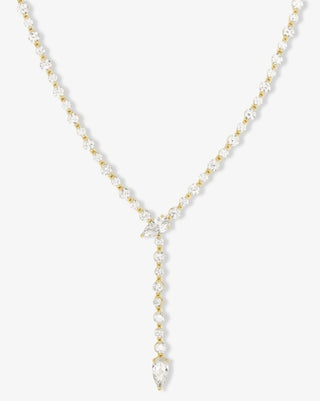She's Arrived Lariat Tennis Necklace 18"