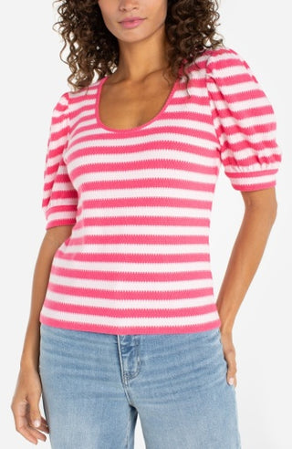 half sleeve scoop neck knit top
