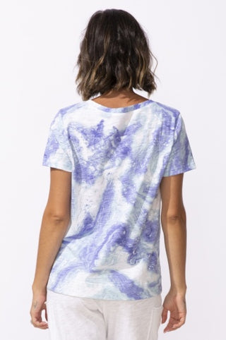OCEAN MRBL V-NECK
