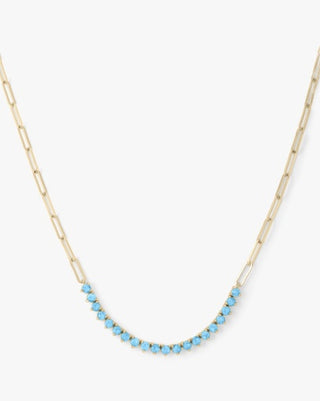 Not Your Basics Blue Opal Samantha Tennis Necklace