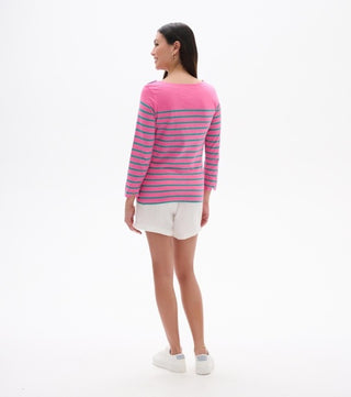 button breton - watermelon stripes