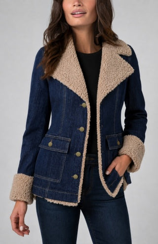 Liverpool Sherpa-Trimmed Notch Collar Jacket