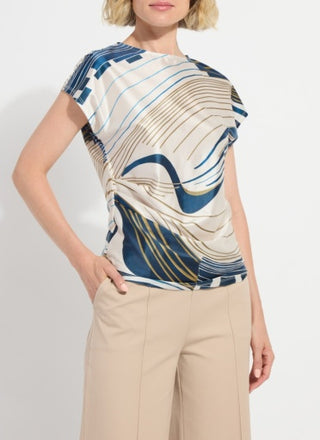 faride side pleated printed top