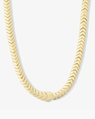 Serpent Herringbone Collar 18' Gold