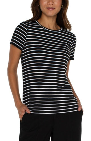 short sleeve crew neck classic knit tee