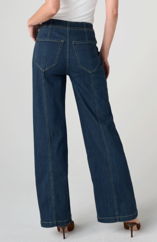 Liverpool High Rise Pull-On Wide Leg Pants with Seam Detail, 32-Inch Inseam