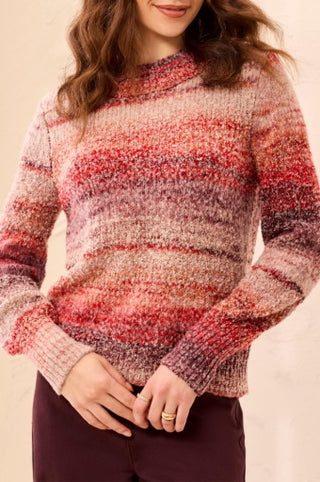 Tribal Long Sleeve Mock Neck Sweater — Jazzy