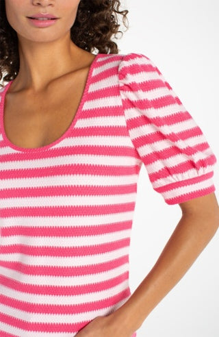 half sleeve scoop neck knit top