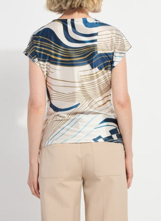 faride side pleated printed top