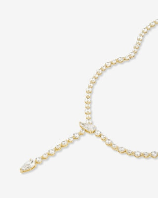 She's Arrived Lariat Tennis Necklace 18"