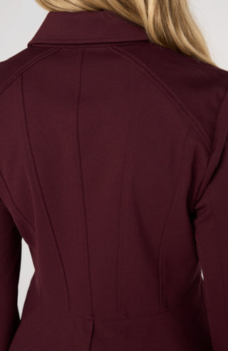 Liverpool Peplum Jacket in Dark Oxblood