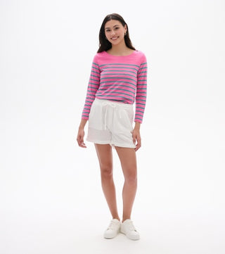button breton - watermelon stripes