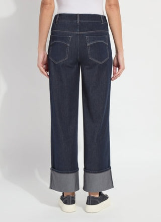 lysse samara cuffed wide leg denim