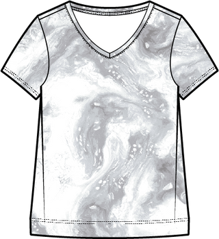 OCEAN MRBL V-NECK