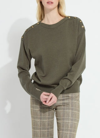 Lyssé Adelaide Button Trim Pullover Sweater