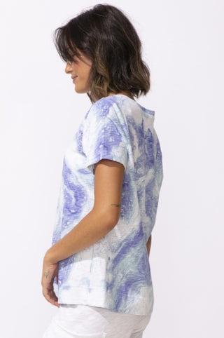 OCEAN MRBL V-NECK
