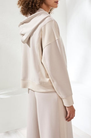Tribal Techno Lux Hooded Cardigan in Sanddune