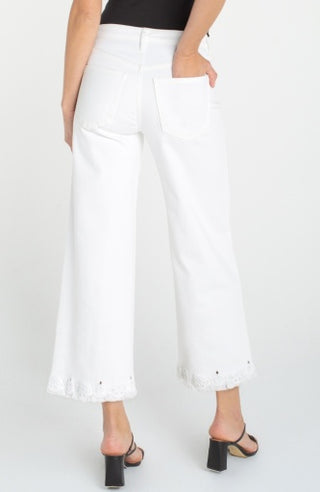stride crop wide leg w/ embroidered hem 26'