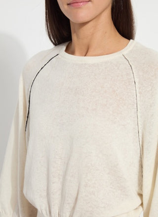 Lyssé Anabela Wide Sleeve Knit Linen Sweater