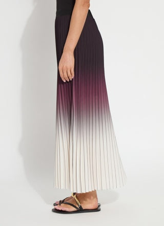 Lyssé Fortunata Packable Pleated Chiffon Midi Skirt