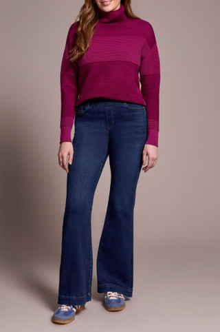 Tribal Audrey Pull-On Flare Jeans