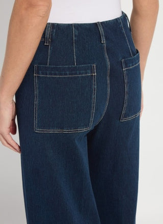 Lyssé Nova High Waist Pintuck Denim Jeans in Indigo