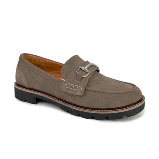 Aetrex Collette Loafer in Taupe Suede