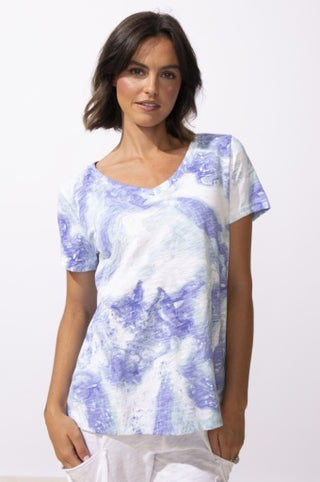OCEAN MRBL V-NECK