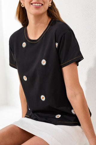 S/S TOP W/EMB