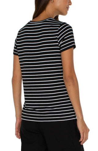 short sleeve crew neck classic knit tee