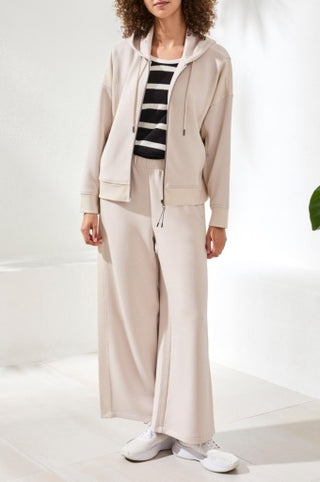 Tribal Techno Lux Hooded Cardigan in Sanddune